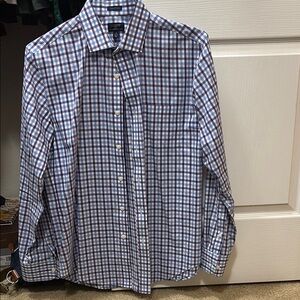 J. Crew Men's Blue Checkered Shirt